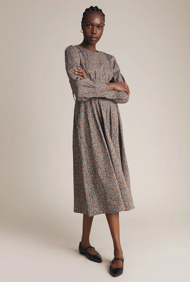 Tabatha Dress Orange Floral 4 Tabatha Dress Orange Floral - Image 2