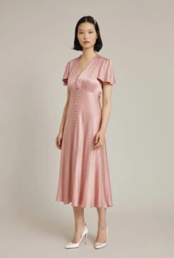 Grace Satin Midi Dress Rose 10 Grace Satin Midi Dress Rose -Ghost Fashion Store D04G010 H04 24138 650px 964px