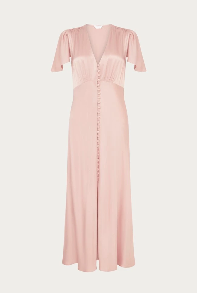 Grace Satin Midi Dress Rose 7 Grace Satin Midi Dress Rose - Image 5
