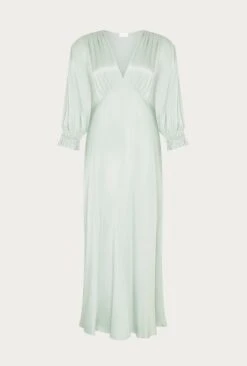 Elle Satin Midi Dress Dusty Green 14 Elle Satin Midi Dress Dusty Green -Ghost Fashion Store D04G019 J29 24234 650px 964px