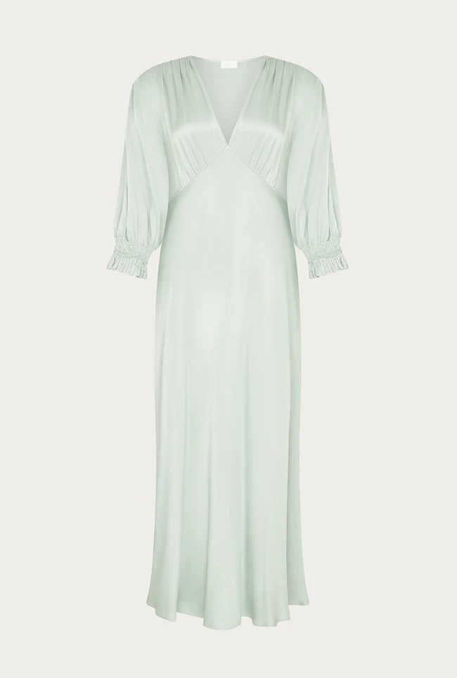 Elle Satin Midi Dress Dusty Green 8 Elle Satin Midi Dress Dusty Green - Image 6