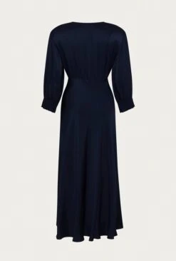 Elle Satin Midi Dress Navy 15 Elle Satin Midi Dress Navy -Ghost Fashion Store D04G019 K10 26037 650px 964px