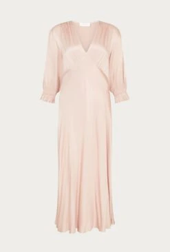 Elle Satin Midi Dress Boudoir Pink 14 Elle Satin Midi Dress Boudoir Pink -Ghost Fashion Store D04G019 N27 24247 650px 964px