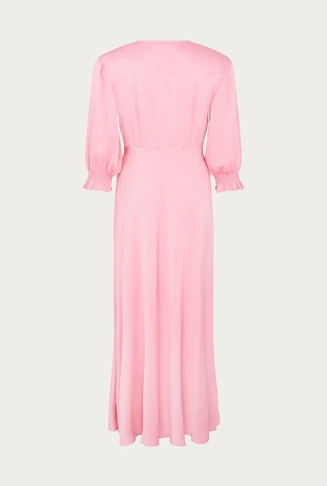 Elle Satin Midi Dress Light Pink 8 Elle Satin Midi Dress Light Pink - Image 6