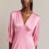 Elle Satin Midi Dress Light Pink -Ghost Fashion Store D04G019A H44 27015 650px 964px