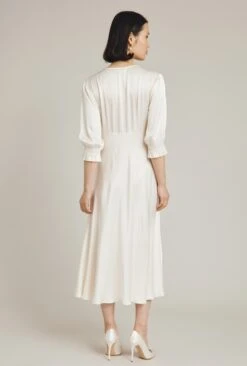 Elle Satin Midi Dress Ivory 11 Elle Satin Midi Dress Ivory -Ghost Fashion Store D04G019A M12 27482 650px 964px