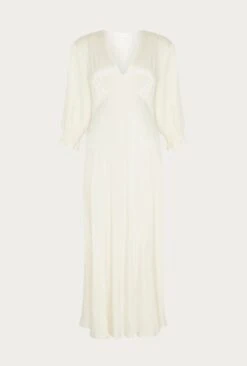 Elle Satin Midi Dress Ivory 12 Elle Satin Midi Dress Ivory -Ghost Fashion Store D04G019A M12 27483 650px 964px