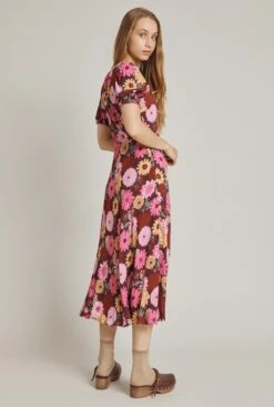 Alisa Dress Pink Woodstock Floral -Ghost Fashion Store D04G030 Z17 24460 650px 964px