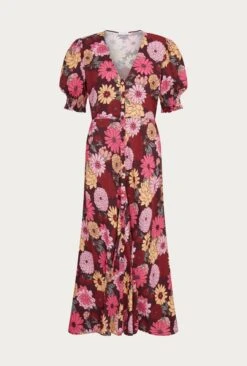 Alisa Dress Pink Woodstock Floral -Ghost Fashion Store D04G030 Z17 24463 650px 964px