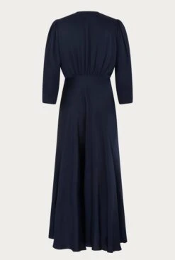 Madison Satin Midi Dress Navy -Ghost Fashion Store D05G001 K10 25322 650px 964px