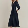 Madison Satin Midi Dress Navy 2 Madison Satin Midi Dress Navy -Ghost Fashion Store D05G001 K10 27133 650px 964px