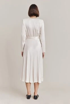 Meryl Satin Midi Dress Ivory 9 Meryl Satin Midi Dress Ivory -Ghost Fashion Store D05G002 M12 28451 650px 964px