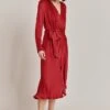 Meryl Satin Midi Dress Rosey Red 2 Meryl Satin Midi Dress Rosey Red -Ghost Fashion Store D05G002A G37 28758 650px 964px