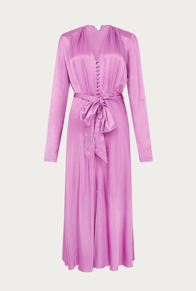 Meryl Satin Midi Dress Bright Mauve 6 Meryl Satin Midi Dress Bright Mauve - Image 4