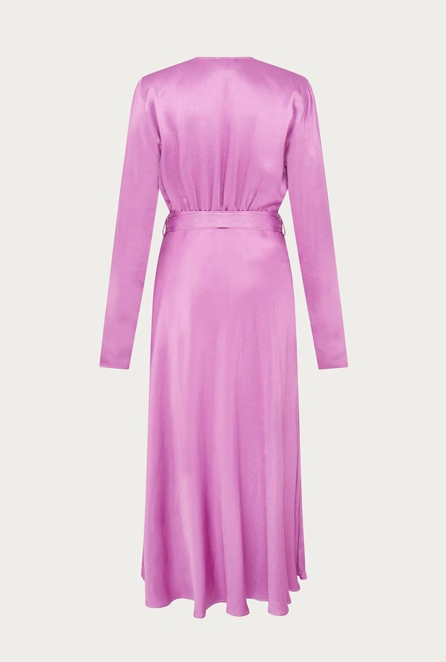 Meryl Satin Midi Dress Bright Mauve 7 Meryl Satin Midi Dress Bright Mauve - Image 5