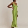 Palm Satin Slip Midi Dress Olive 2 Palm Satin Slip Midi Dress Olive -Ghost Fashion Store D05G003 J17 27358 650px 964px