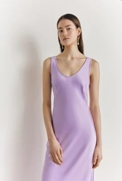 Palm Lilac Satin Slip Midi Dress Lilac -Ghost Fashion Store D05G003 L04 27028 650px 964px