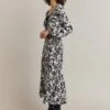 Belle Crepe Midi Dress Graphic Floral 1 Belle Crepe Midi Dress Graphic Floral -Ghost Fashion Store D05G008 Z04 24963 650px 964px