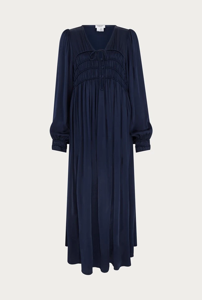 Violet Satin Midi Dress Navy 8 Violet Satin Midi Dress Navy - Image 6