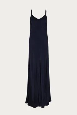 Winnie Satin Maxi Dress Navy 14 Winnie Satin Maxi Dress Navy -Ghost Fashion Store D05G068 K10 26271 650px 964px