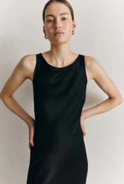 Callie Satin Maxi Dress Black 12 Callie Satin Maxi Dress Black -Ghost Fashion Store D05G070 A01 27063 650px 964px