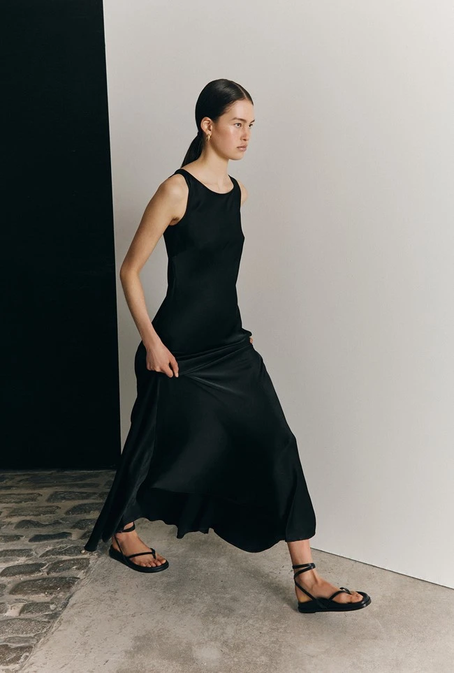 Callie Satin Maxi Dress Black 3 Callie Satin Maxi Dress Black