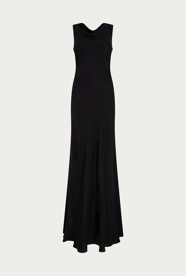 Ada Satin Maxi Dress Black 7 Ada Satin Maxi Dress Black - Image 5
