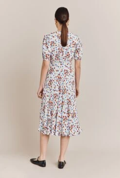 Lucy Satin Midi Dress Blue Umbrella Flowers 11 Lucy Satin Midi Dress Blue Umbrella Flowers -Ghost Fashion Store D06G003 Z30 27336 650px 964px