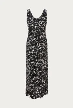 Palm Black Spot Slip Midi Dress Black Spot -Ghost Fashion Store D06G005 Z14 26479 650px 964px