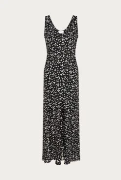 Palm Black Spot Slip Midi Dress Black Spot -Ghost Fashion Store D06G005 Z14 26480 650px 964px