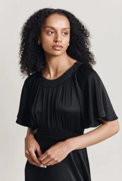 Flora Satin Midi Dress Black 9 Flora Satin Midi Dress Black -Ghost Fashion Store D06G016 A01 28055 650px 964px