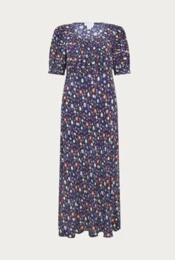 Becca Navy Floral Print Midi Dress Navy Floral 12 Becca Navy Floral Print Midi Dress Navy Floral -Ghost Fashion Store D06G028A Z31 27365 650px 964px