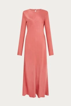 Mari Satin Midi Dress Burnt Sienna 20 Mari Satin Midi Dress Burnt Sienna -Ghost Fashion Store D06G041 G04 26846 650px 964px