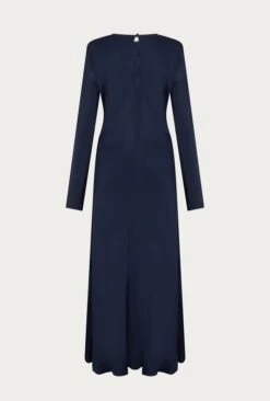 Mari Satin Midi Dress Navy 19 Mari Satin Midi Dress Navy -Ghost Fashion Store D06G041 K10 26840 650px 964px