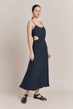 Lila Midi Dress Navy 10 Lila Midi Dress Navy -Ghost Fashion Store D06G042 K10 27374 650px 964px
