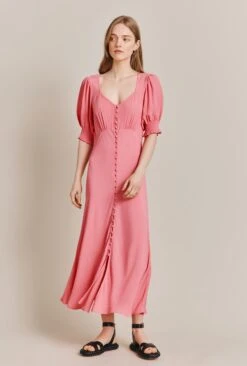 Coco Crepe Midi Dress Blossom Pink 11 Coco Crepe Midi Dress Blossom Pink -Ghost Fashion Store D06G043A H11 27859 650px 964px