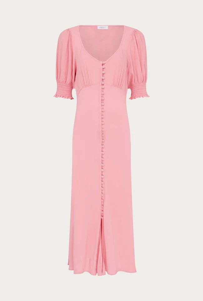 Coco Crepe Midi Dress Blossom Pink 8 Coco Crepe Midi Dress Blossom Pink - Image 6