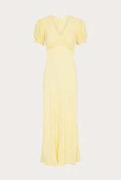 Poet Crepe Midi Dress Yellow 11 Poet Crepe Midi Dress Yellow -Ghost Fashion Store D06G044 E04 27595 650px 964px