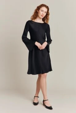 Willow Knee Length Dress Black 10 Willow Knee Length Dress Black -Ghost Fashion Store D06G046 A01 26464 650px 964px