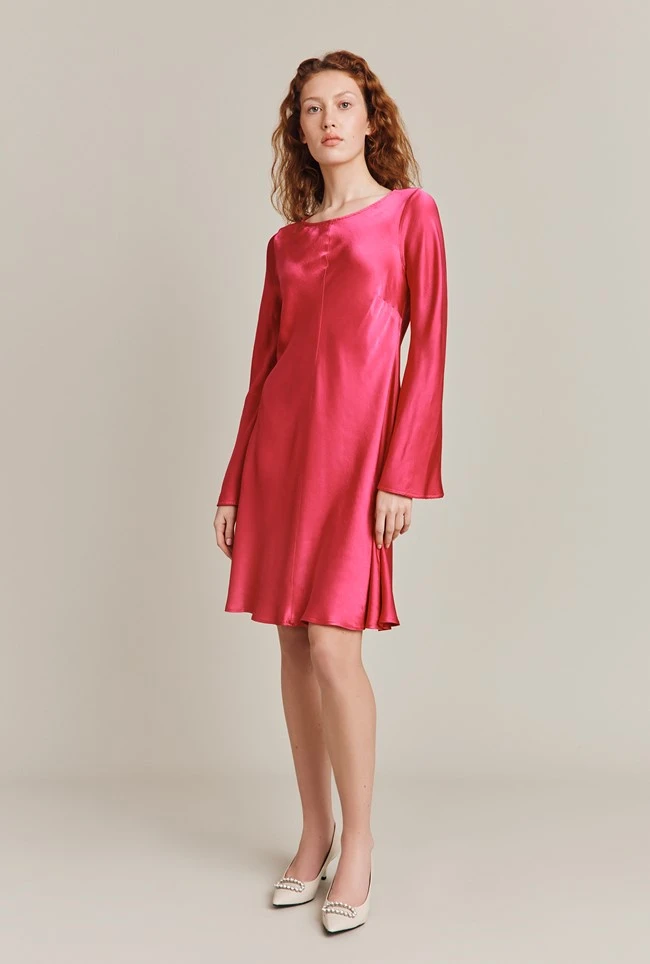 Willow Knee Length Dress Pink 5 Willow Knee Length Dress Pink - Image 3