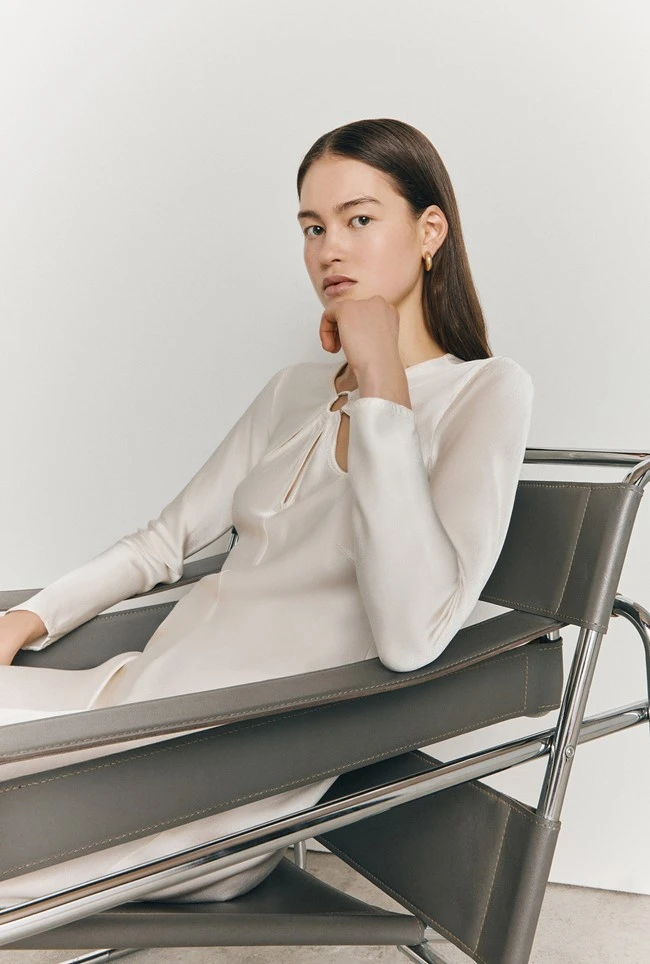 Freya Satin Midi Dress Ivory 5 Freya Satin Midi Dress Ivory - Image 3