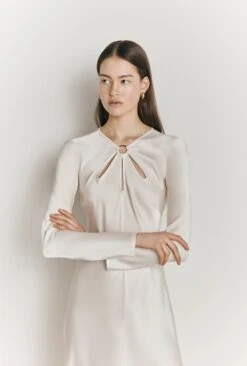 Freya Satin Midi Dress Ivory 15 Freya Satin Midi Dress Ivory -Ghost Fashion Store D06G048 M12 27105 650px 964px