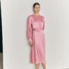 Delia Midi Satin Dress Pink 2 Delia Midi Satin Dress Pink -Ghost Fashion Store D06G049 H44 26958 650px 964px