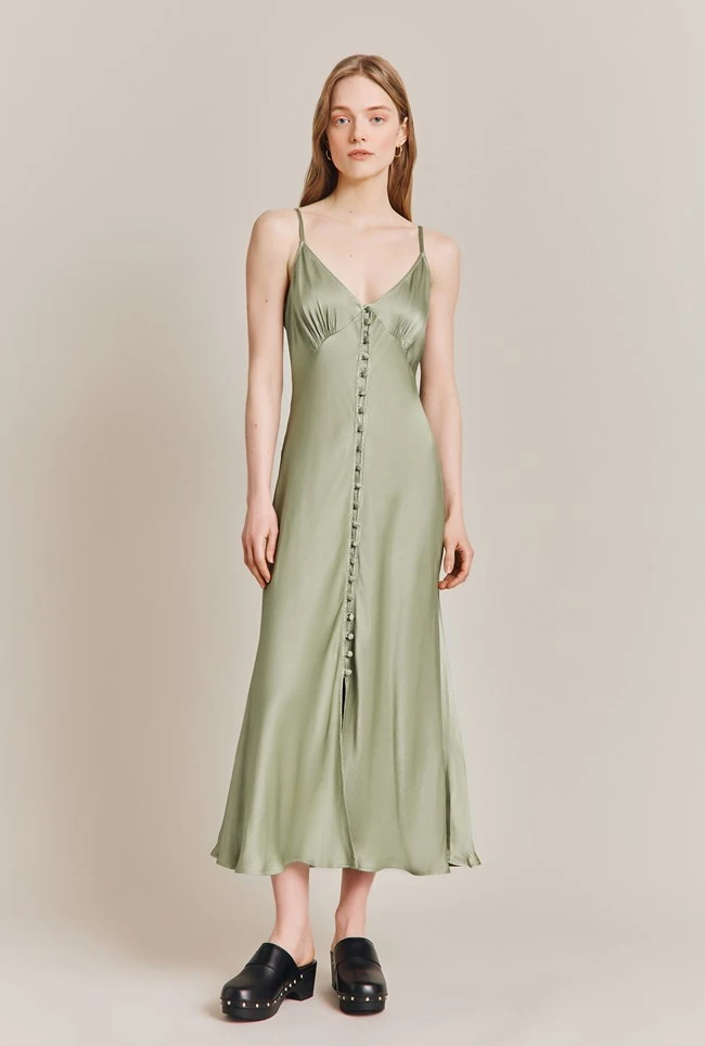 Jada Satin Midi Dress Willow 3 Jada Satin Midi Dress Willow