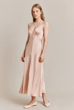 Jada Satin Midi Dress Oyster -Ghost Fashion Store D06G052 N29 27618 650px 964px