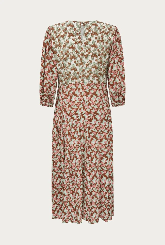 Iris Midi Dress Maroon Floral 8 Iris Midi Dress Maroon Floral - Image 6