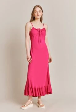 Isabella Crepe Midi Dress Pink 9 Isabella Crepe Midi Dress Pink -Ghost Fashion Store D06G061 H44 27697 650px 964px