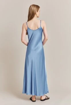 Joelle Satin Midi Dress Cornflower Blue 12 Joelle Satin Midi Dress Cornflower Blue -Ghost Fashion Store D06G062 K92 27611 650px 964px
