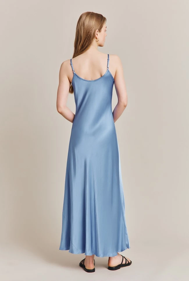 Joelle Satin Midi Dress Cornflower Blue 7 Joelle Satin Midi Dress Cornflower Blue - Image 5