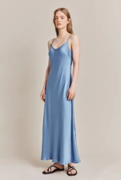 Joelle Satin Midi Dress Cornflower Blue 10 Joelle Satin Midi Dress Cornflower Blue -Ghost Fashion Store D06G062 K92 27612 650px 964px